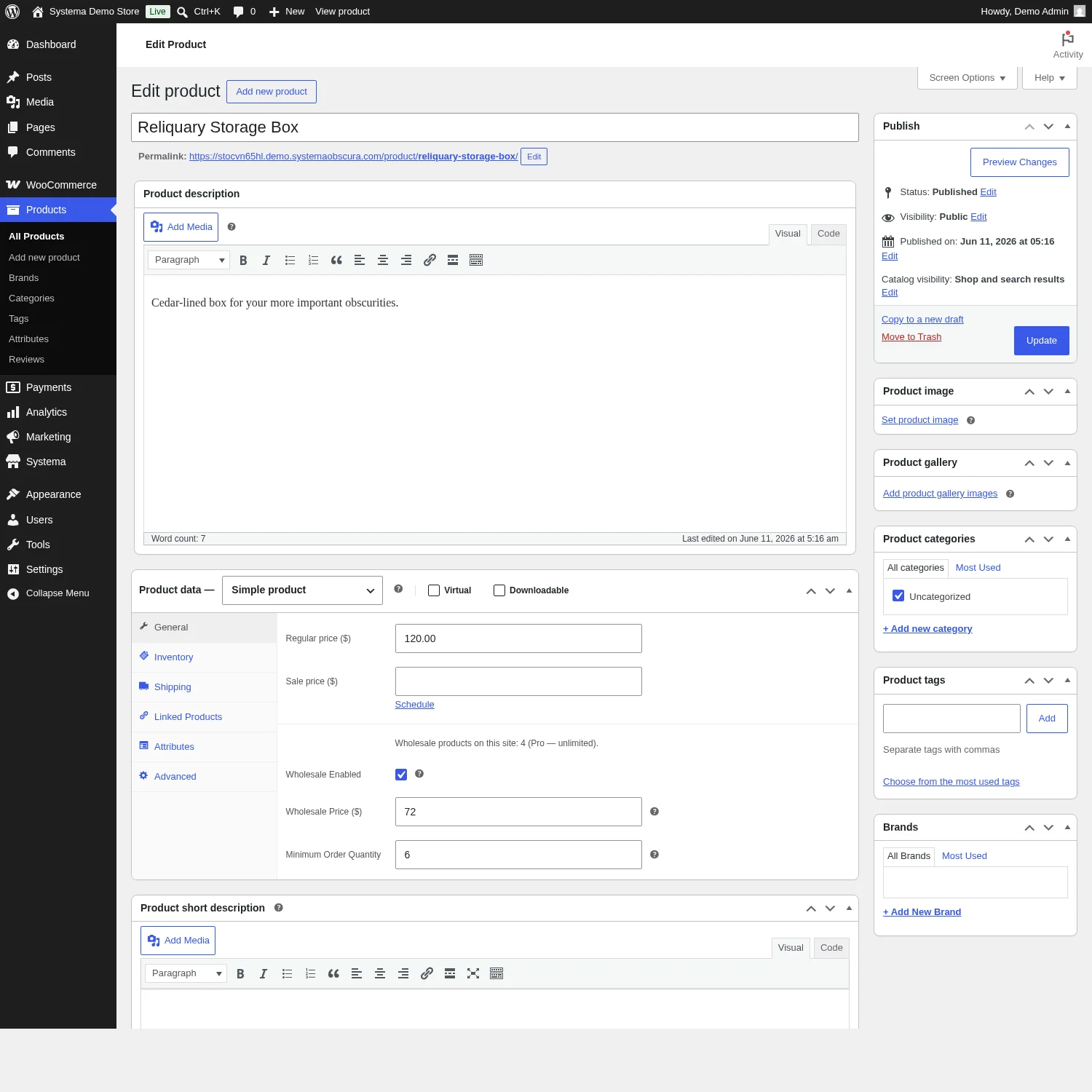 Systema Wholesale Order Management screenshot